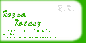 rozsa kotasz business card